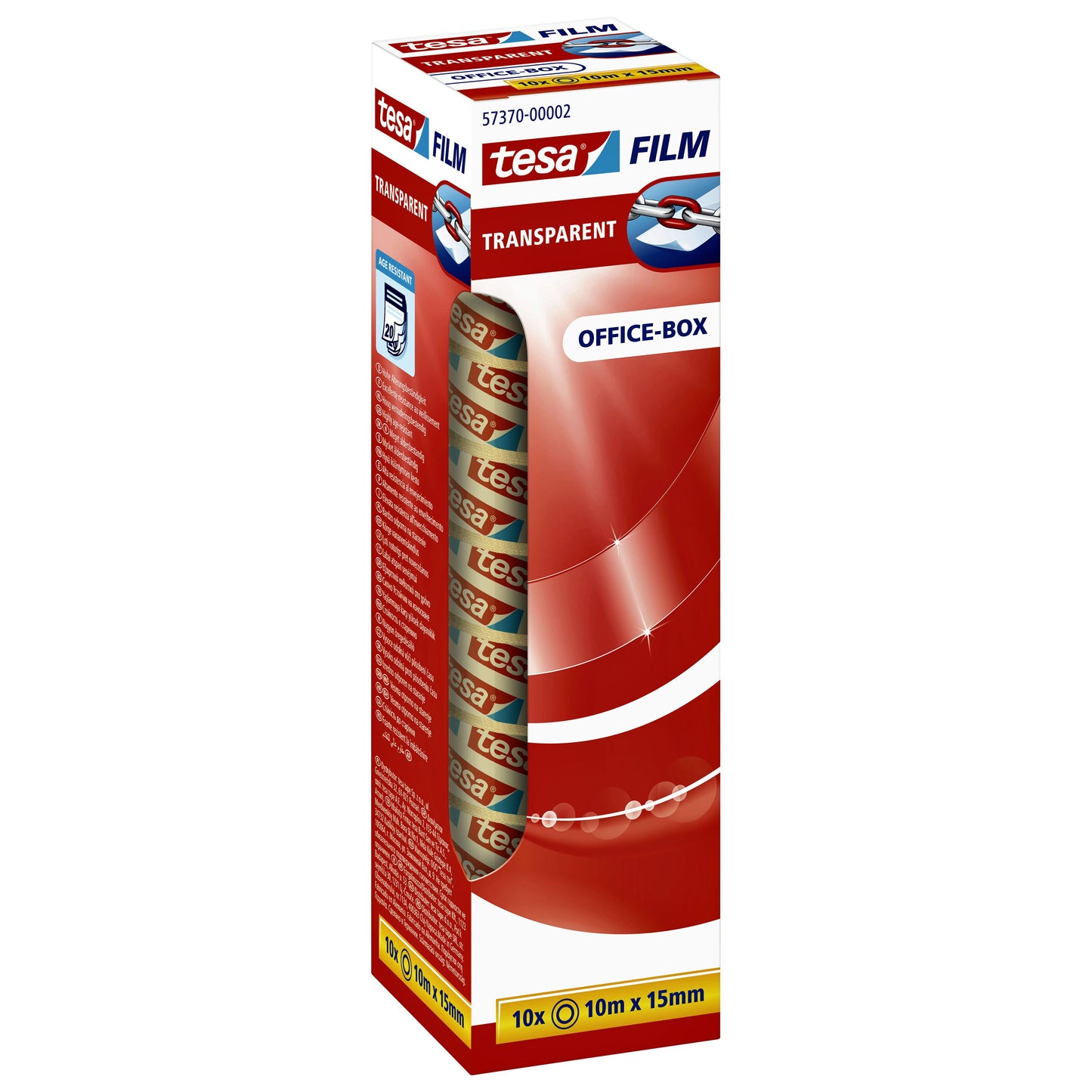 Tesa - Plakband film 10mx15mm transparant 10 rol