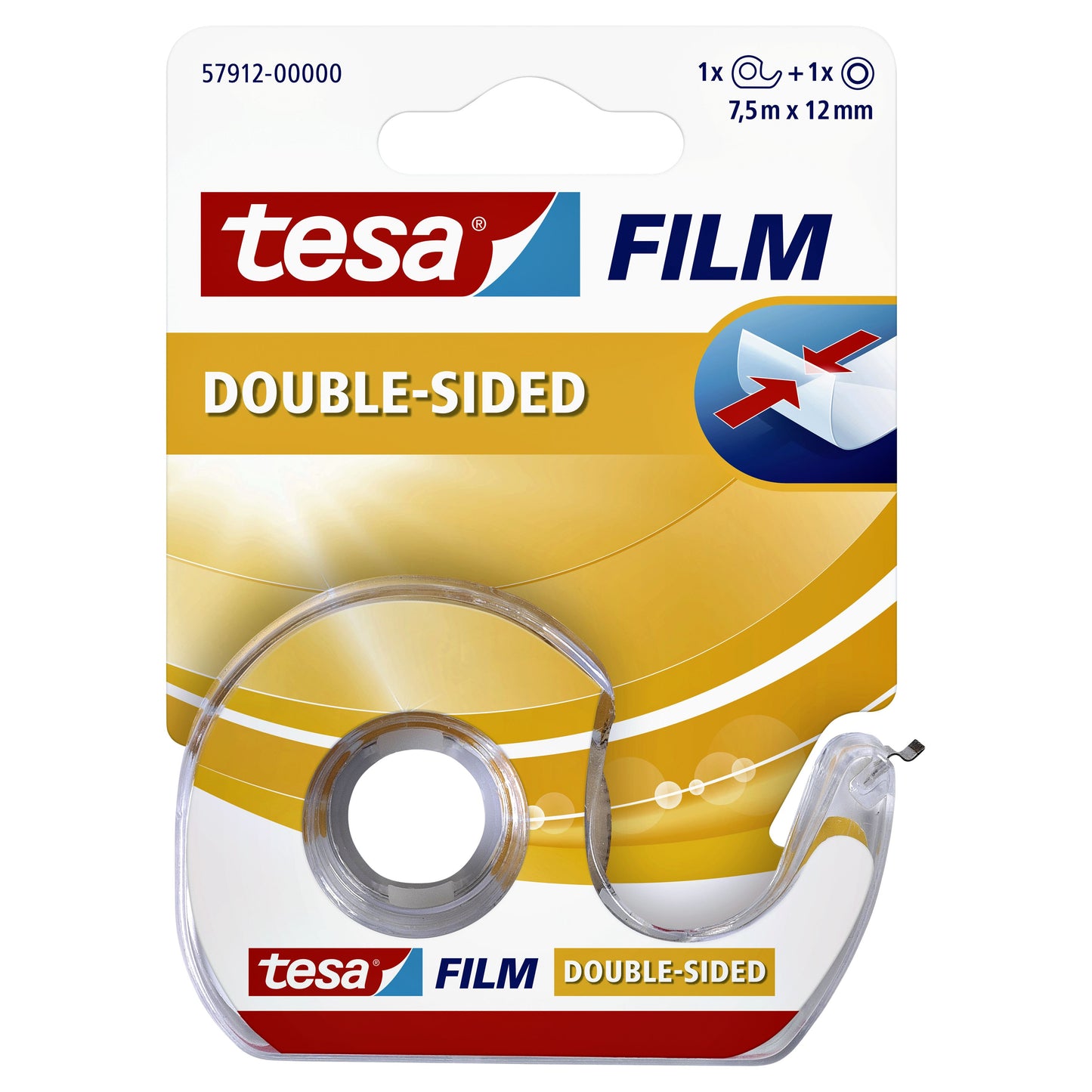 Tesa - e film® double face 12mmx7,5m transparent avec distributeur