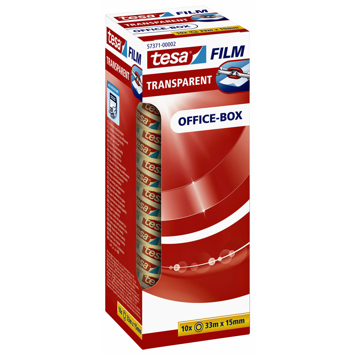 Tesa - Ruban adhésif film® 33mx15mm transparent 10 rouleaux
