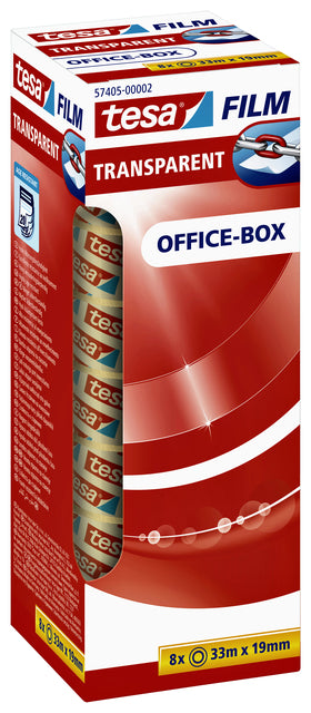 Tesa - Plakband film® 33mx19mm transparant 8 rollen