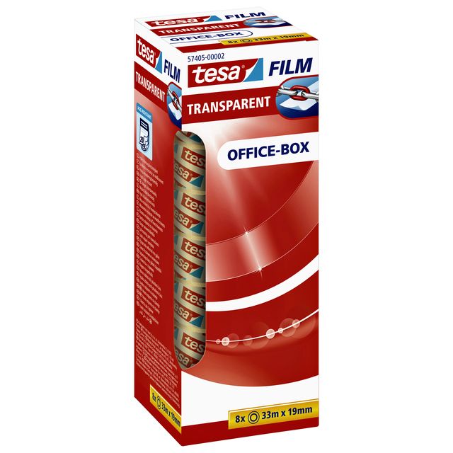 Tesa - Ruban adhésif film® 33mx19mm transparent 8 rouleaux
