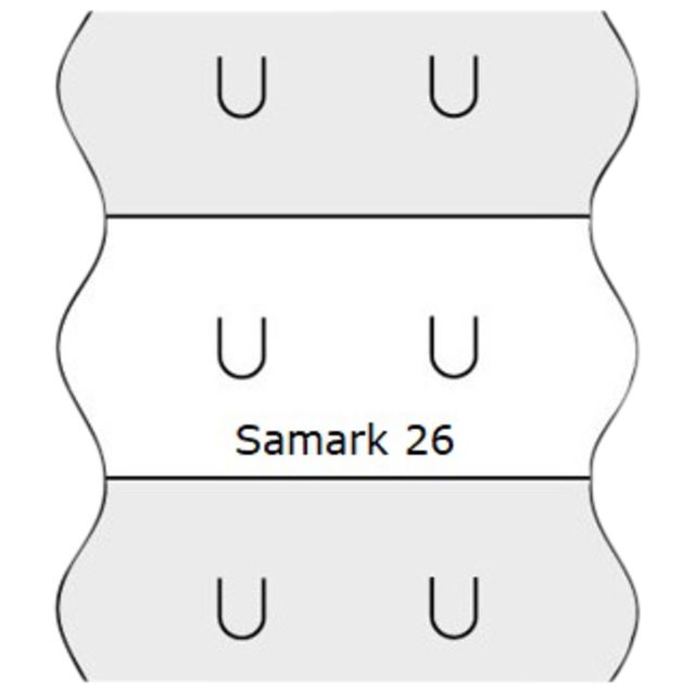 Sato - Prijsetiket 12x26mm samark afneembaar wit | 10 stuks