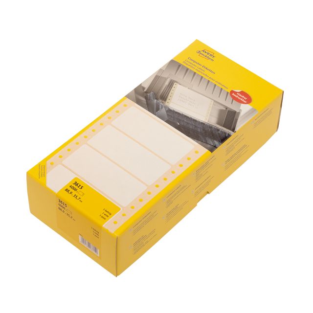 Avery Zweckform - Étiquette Zweckform 3615 88,9x35,7mm 1 voie blanc 4000 pièces