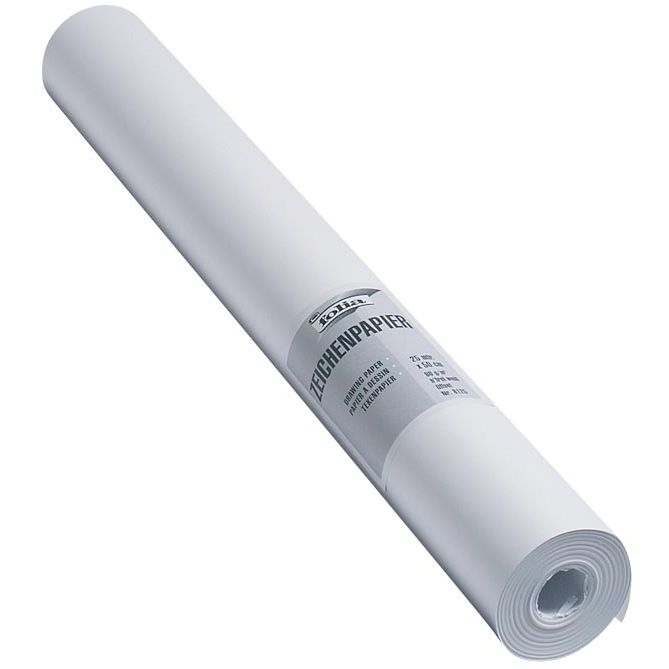 Folia - Zeichenpapier, 80 g, ft 50 cm x 25 m, holzfreies Papier, auf Rolle