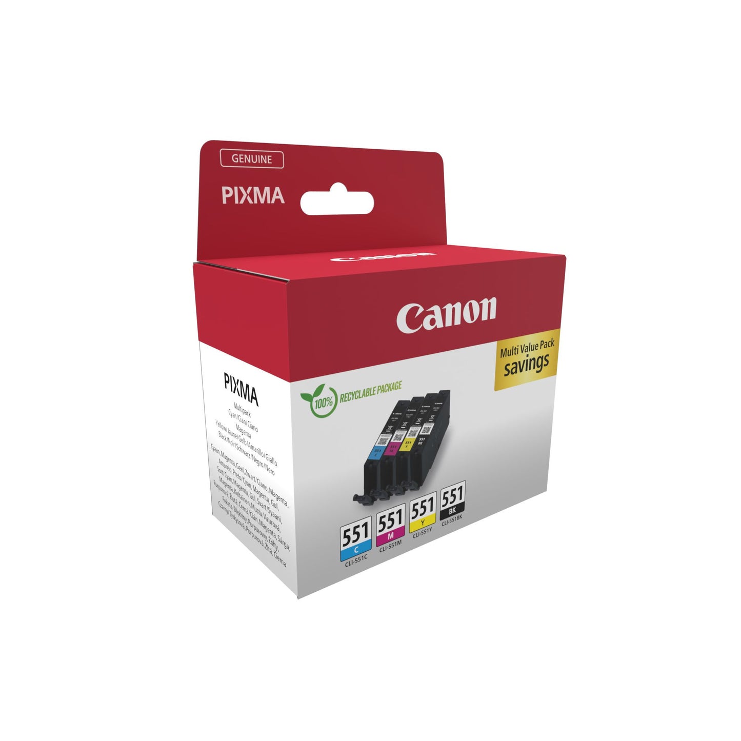 Canon - 6509B016 inktcartridge 4 stuk(s) Origineel Zwart, Cyaan, Magenta, Geel