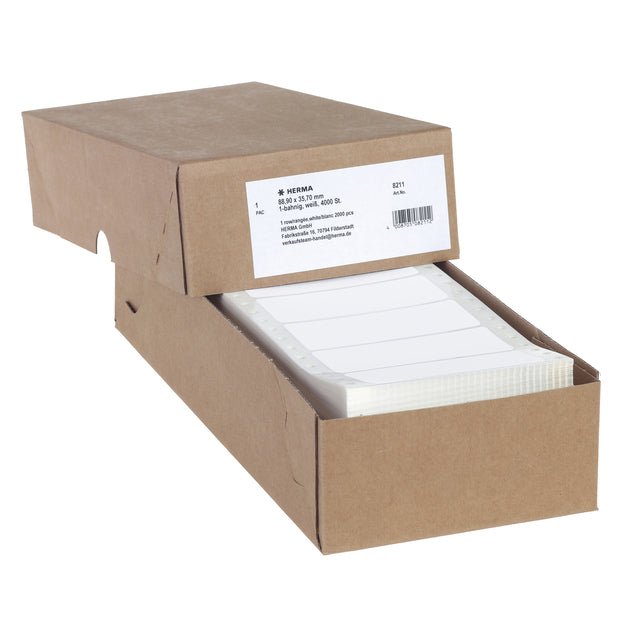 HERMA - Etiket 8211 88.9x35.7mm 1-baans wit 4000st