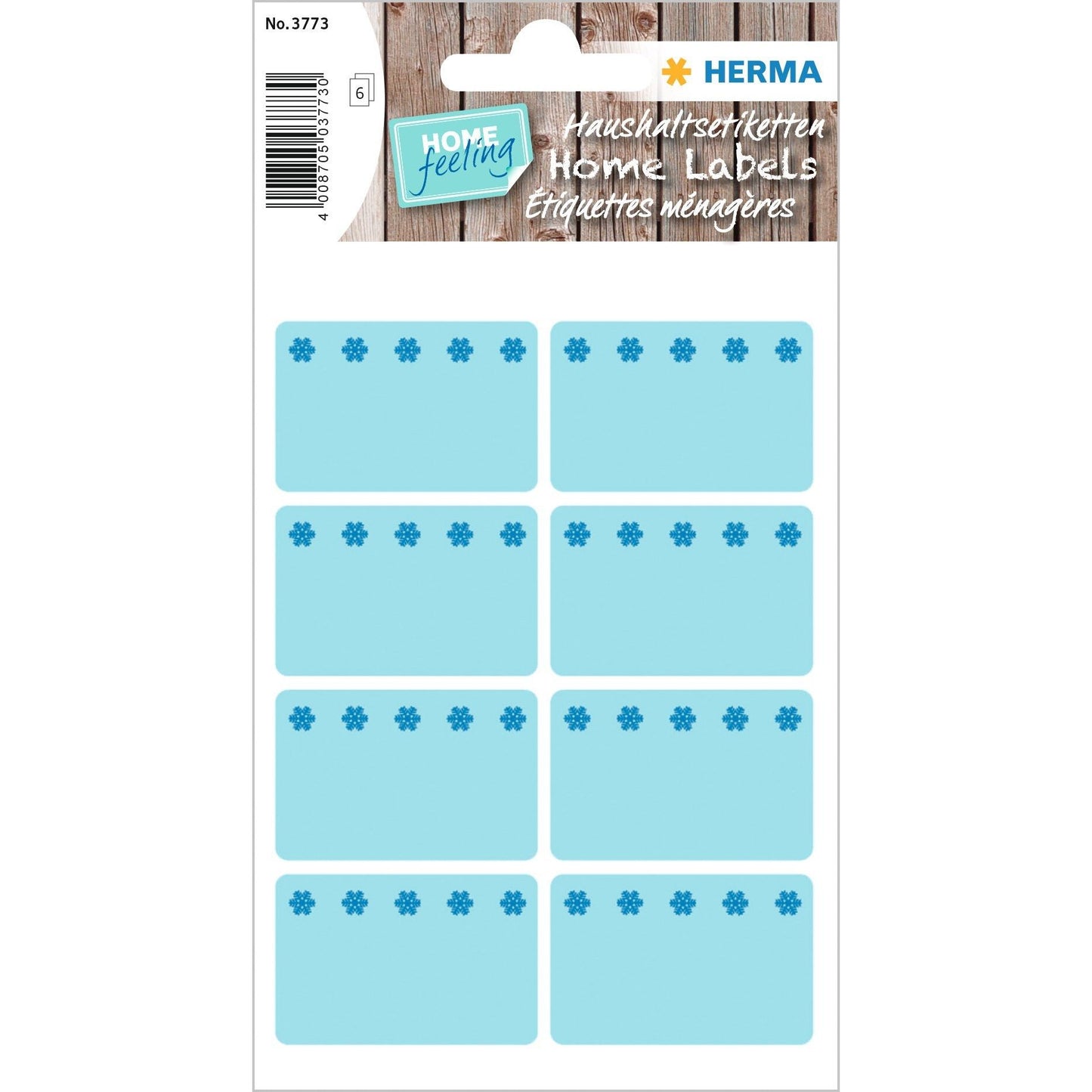 HERMA - Etiquette 3773 26x40mm congélateur bleu 48 pièces