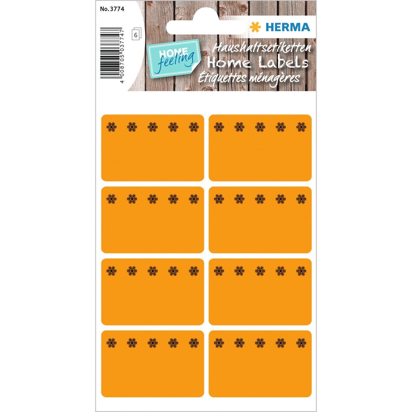 HERMA - Etiket 3774 26x40mm diepvries oranje 48st | 10 stuks