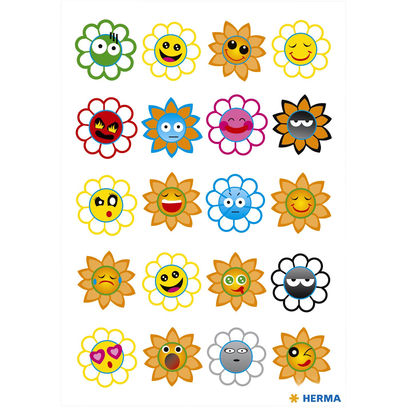 HERMA - Etiket 3668 crazy zonnen puffy | 10 stuks
