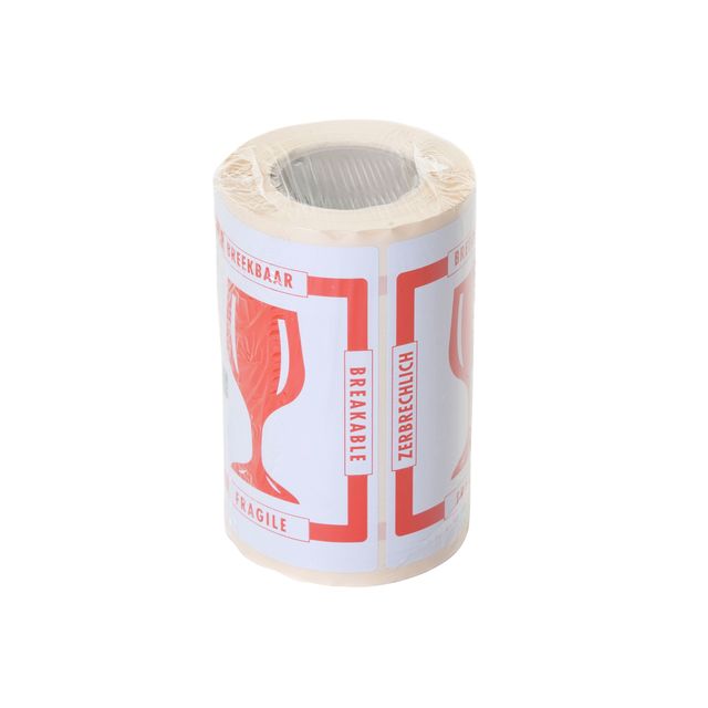 IEZZY - Etiquette d'avertissement fragile 80mmx100m rouge 250 pièces