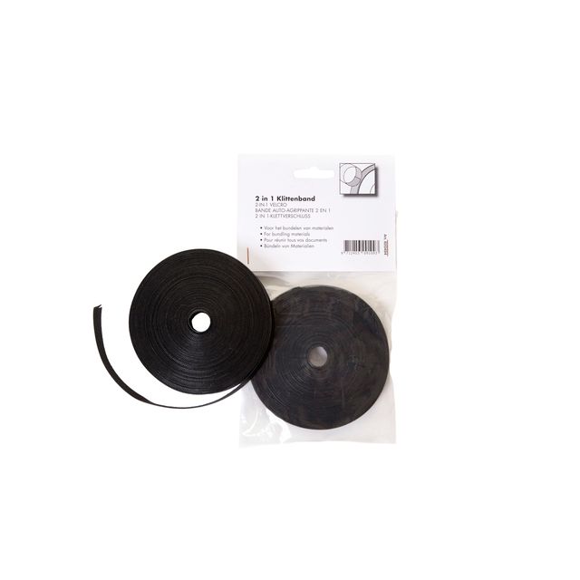 IEZZY - Klett-Kabelbinder 2-in-1 13mmx10m schwarz | 5 Stück