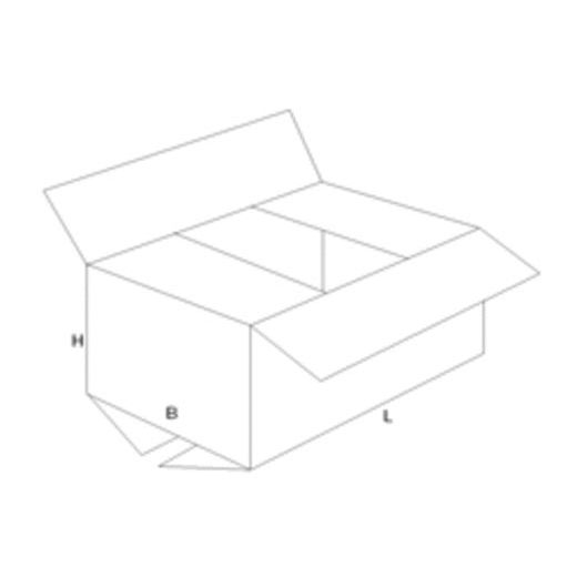 Klika - Verzenddoos, enkele golf, 3 mm, bruin, ft 350 x 350 x 250 mm