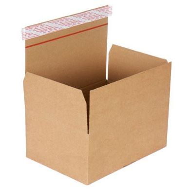 Klika - Carton d'expédition, simple vague, speed box, marron, ft 213 x 153 x 109 mm