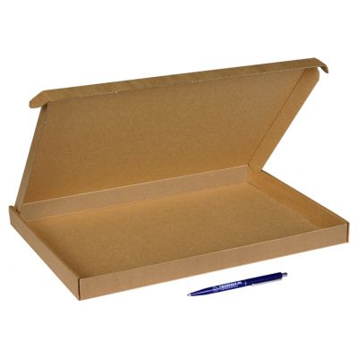 Klika - Boîte aux lettres A4+ avec rabat 370x260x28mm marron 50 pièces