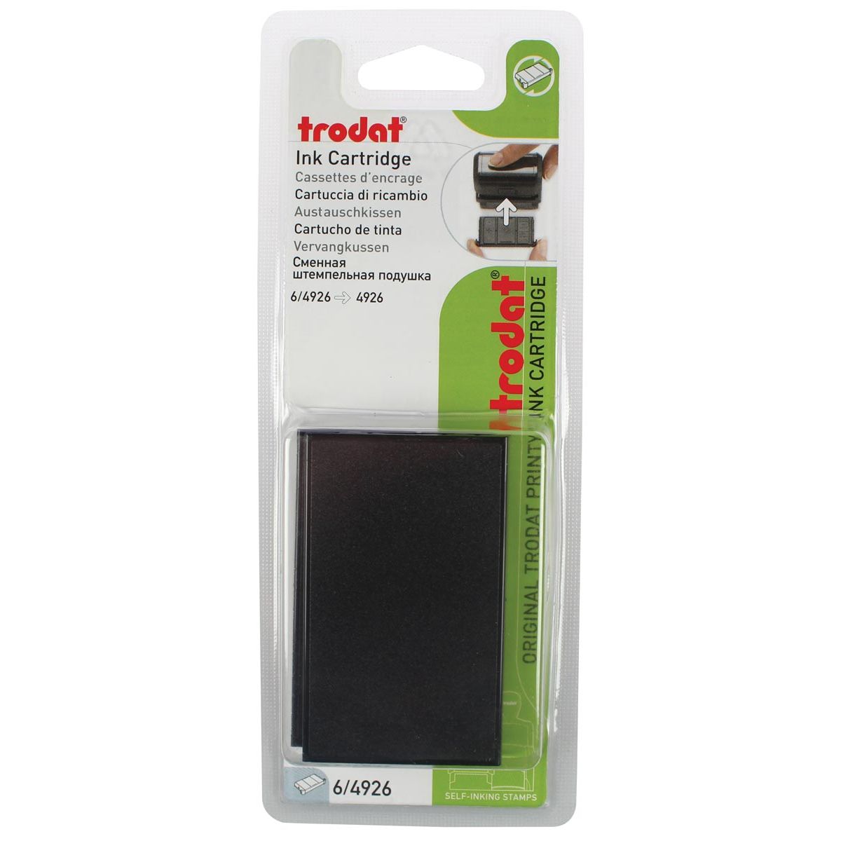 Trodat - vervangkussen zwart, voor stempel 4926, blister met 2 stuks
