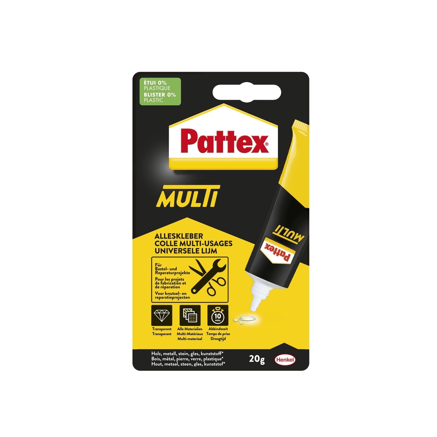Pattex - Allzweckkleber Multi Tube 20 Gramm im Blister | 6 Stück