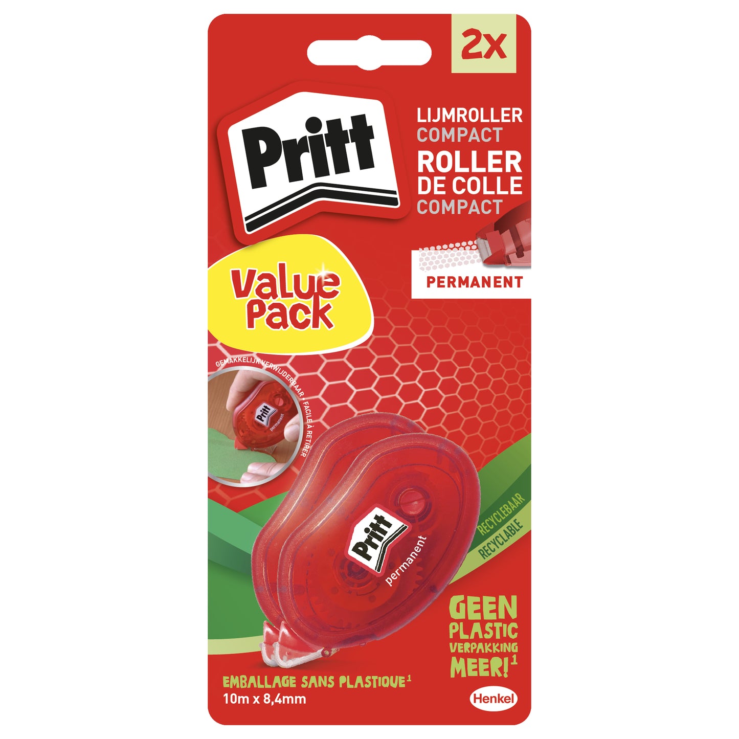 Pritt - Lijmroller Compact permanent 2e halve prijs op blister