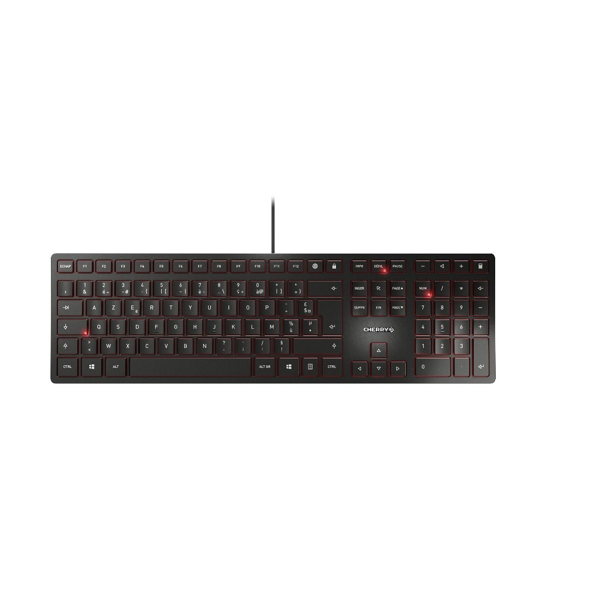 CHERRY - KC 6000 Slim toetsenbord Universeel USB AZERTY Belgisch Zwart