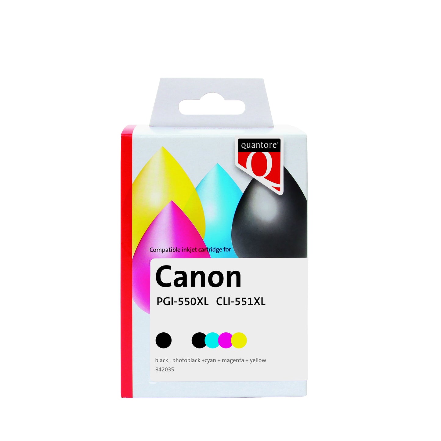Quantore - Cartouche d'encre alternative pour PGI-550XL CLI-551XL noir + 4 couleurs
