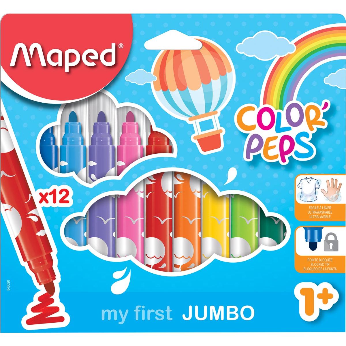 Maped - viltstift Color'Peps Early Age, etui van 12 stuks, assorti