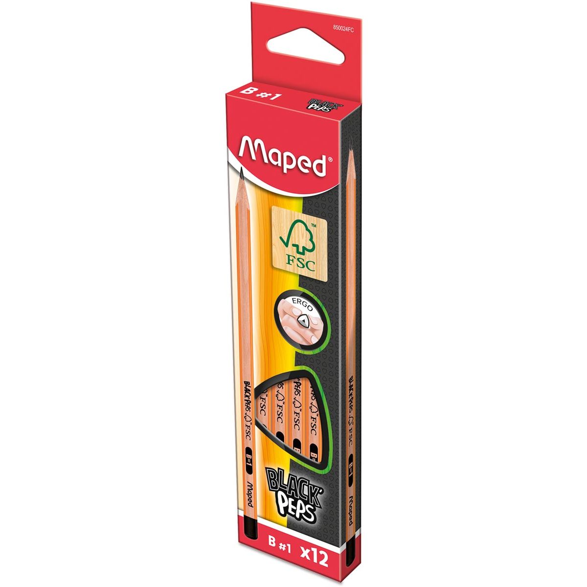 Maped - Crayon Black'Peps B, sans gomme