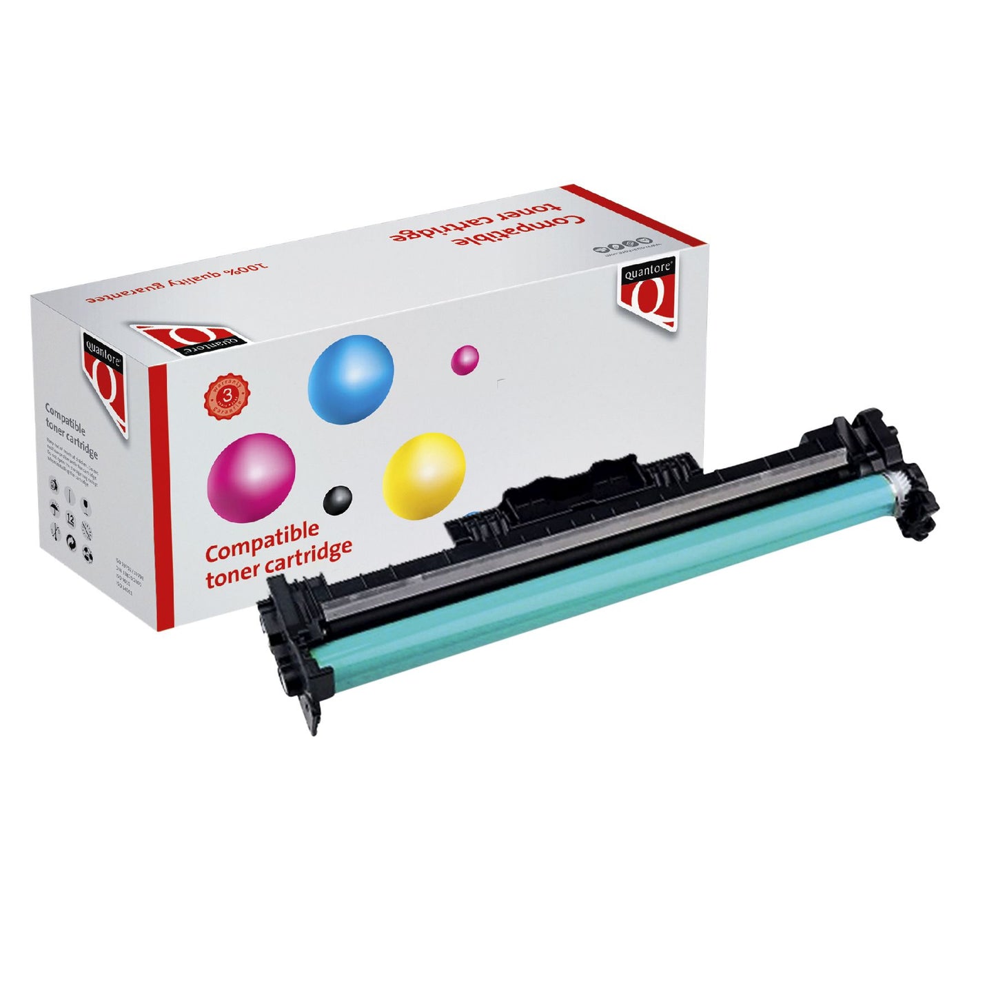 Quantore - Alternative au tambour pour alternative pour CF232A 32A noir