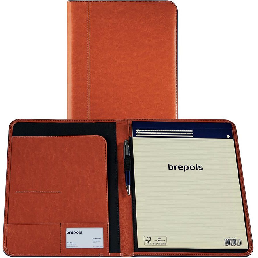 Brepols - schrijfmap voor ft A4, camel