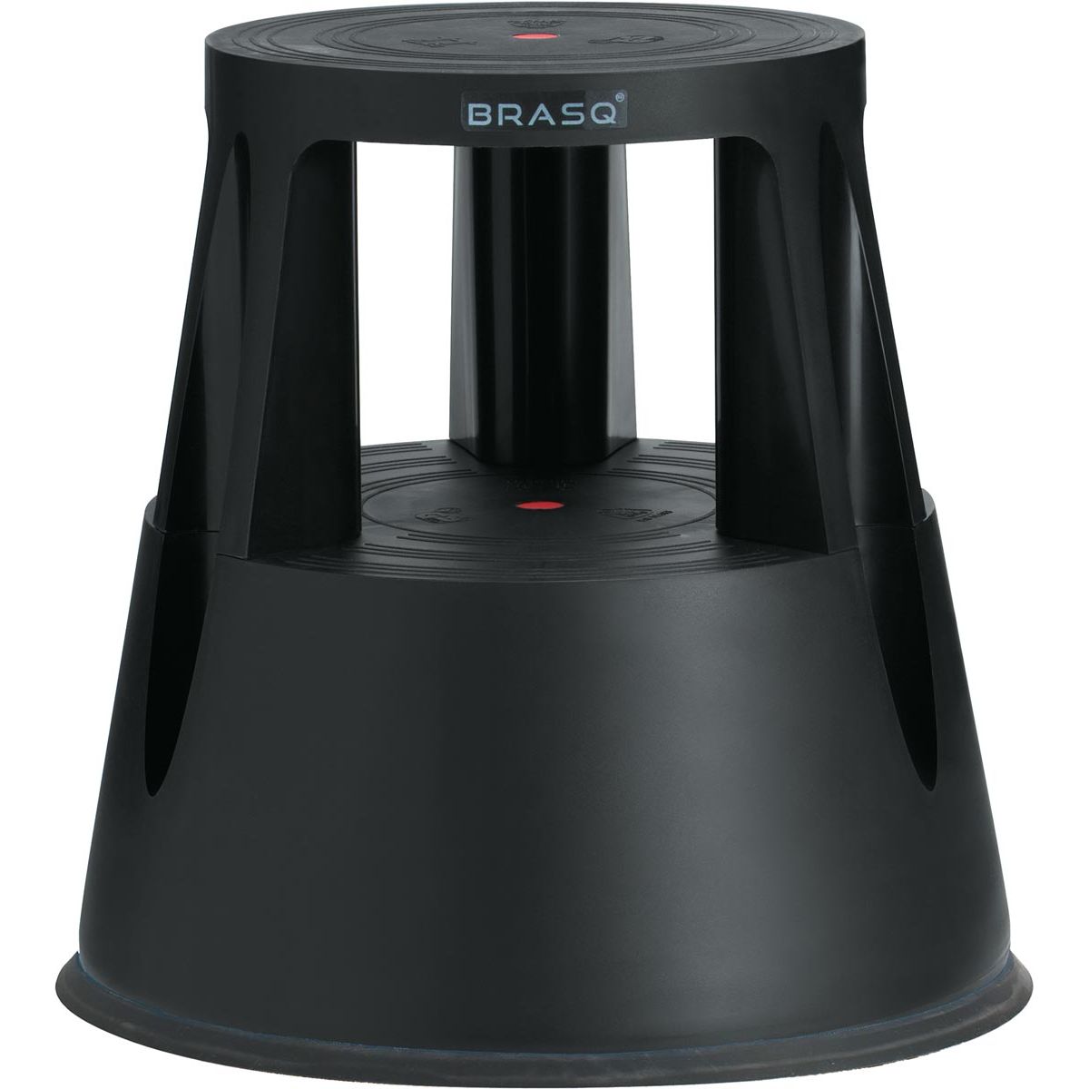 Brasq - Tabouret à roulettes confort, en plastique, noir