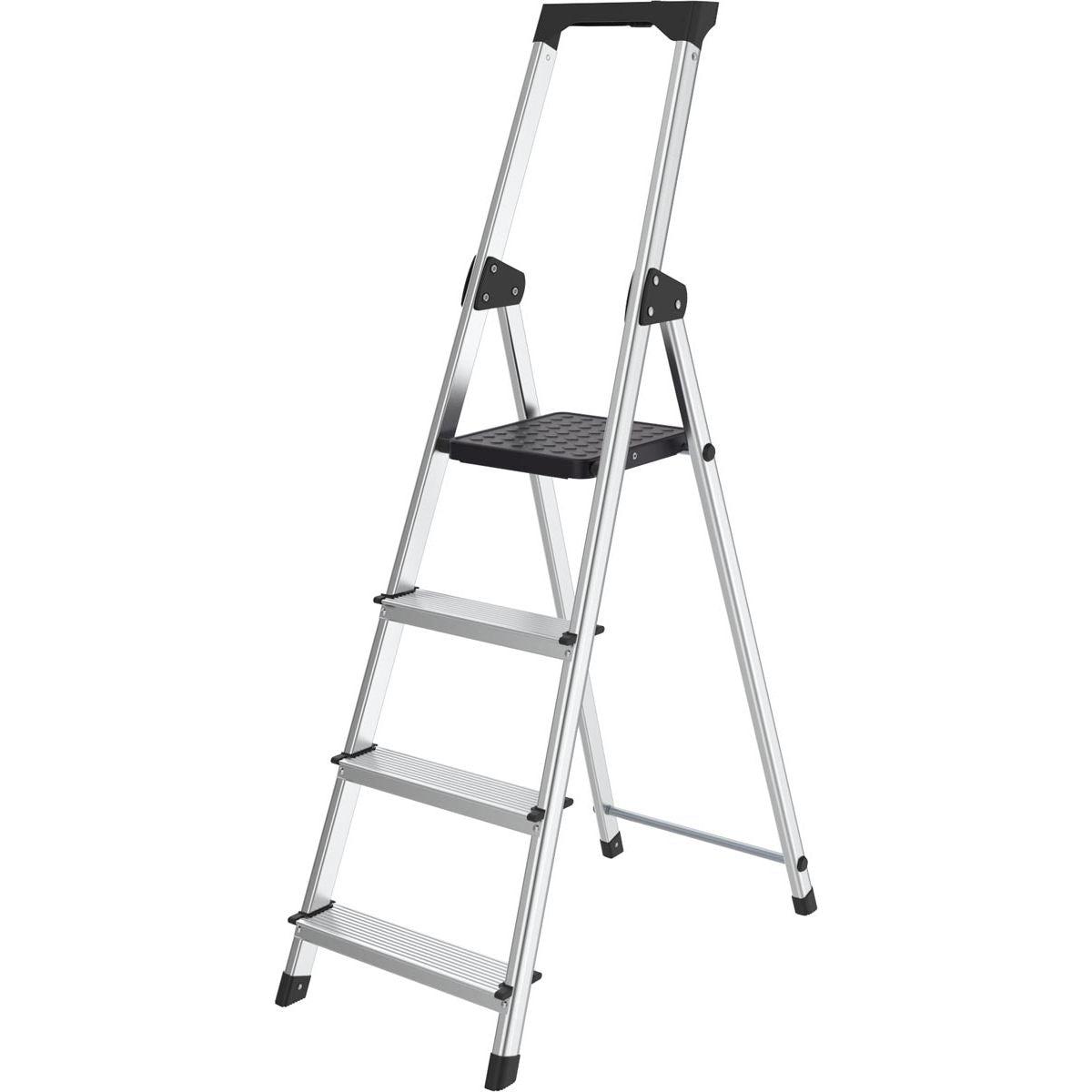 Brasq - Trittleiter SL400, Aluminium, Silber, 4 Stufen