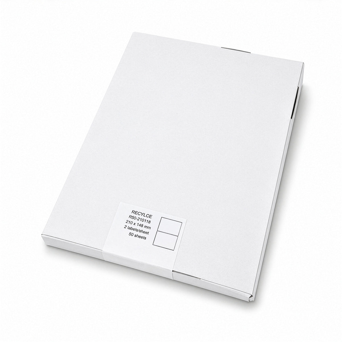 Rillprint - Etiket gerecycled 210x148mm wit 100st
