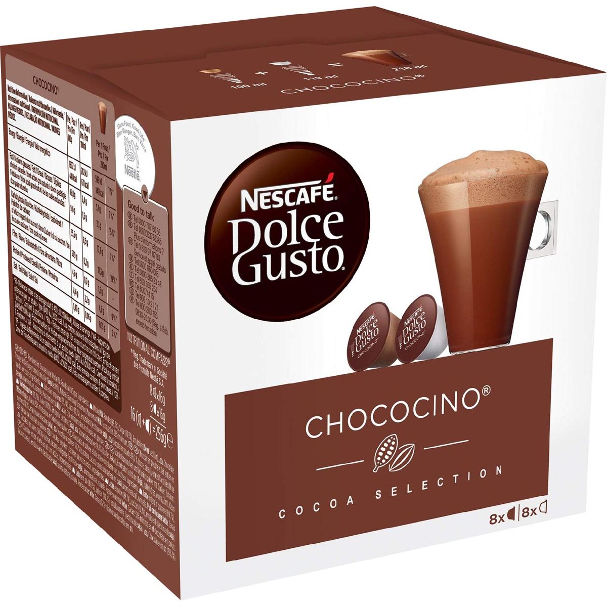 Nescafé - Kaffeekapseln, Chococino, Packung mit 16 Stück