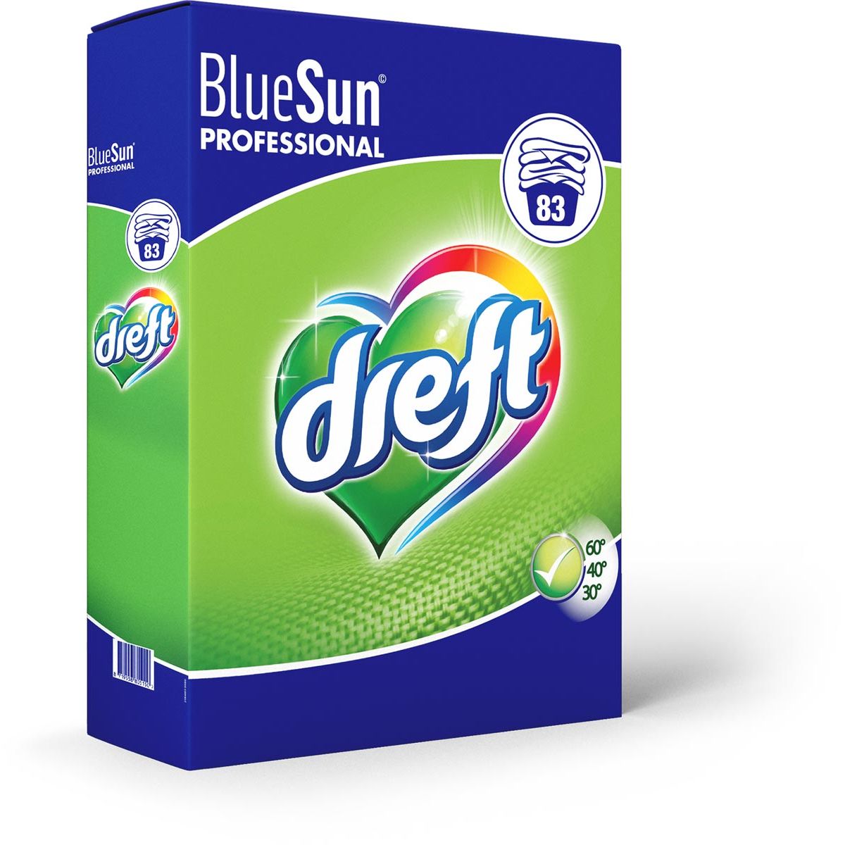 Dreft - Lessive en poudre Blue Professional, carton de 5,4 kg, 83 lavages