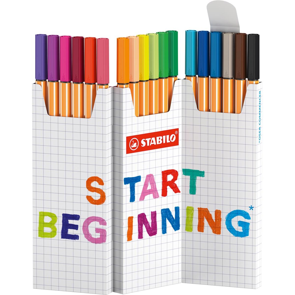 STABILO - point 88 fineliner, geassorteerde kleuren, deskset van 18 stuks