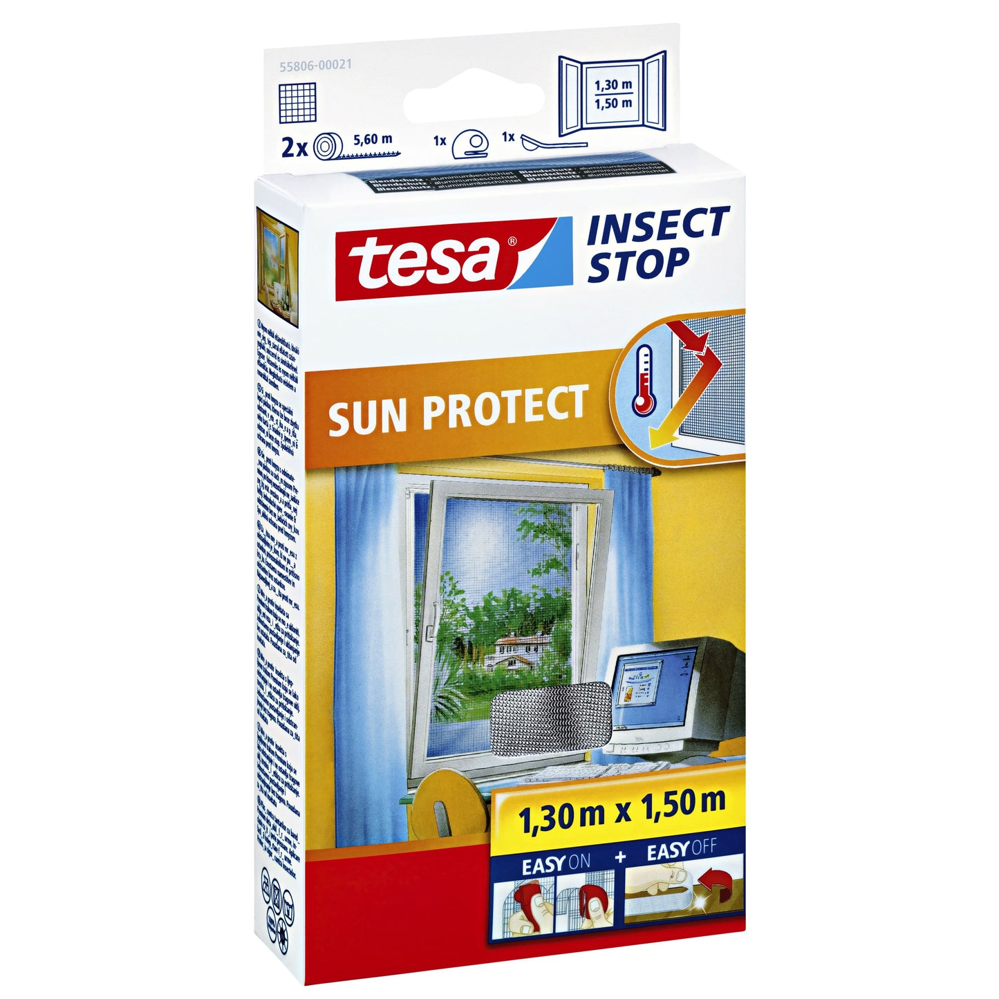 Tesa - Insectenhor ® Insect Stop PROTECT raam 1,3x1,5m antraciet