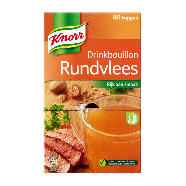 Knorr - Drinkbouillon rundvlees 80 stuks