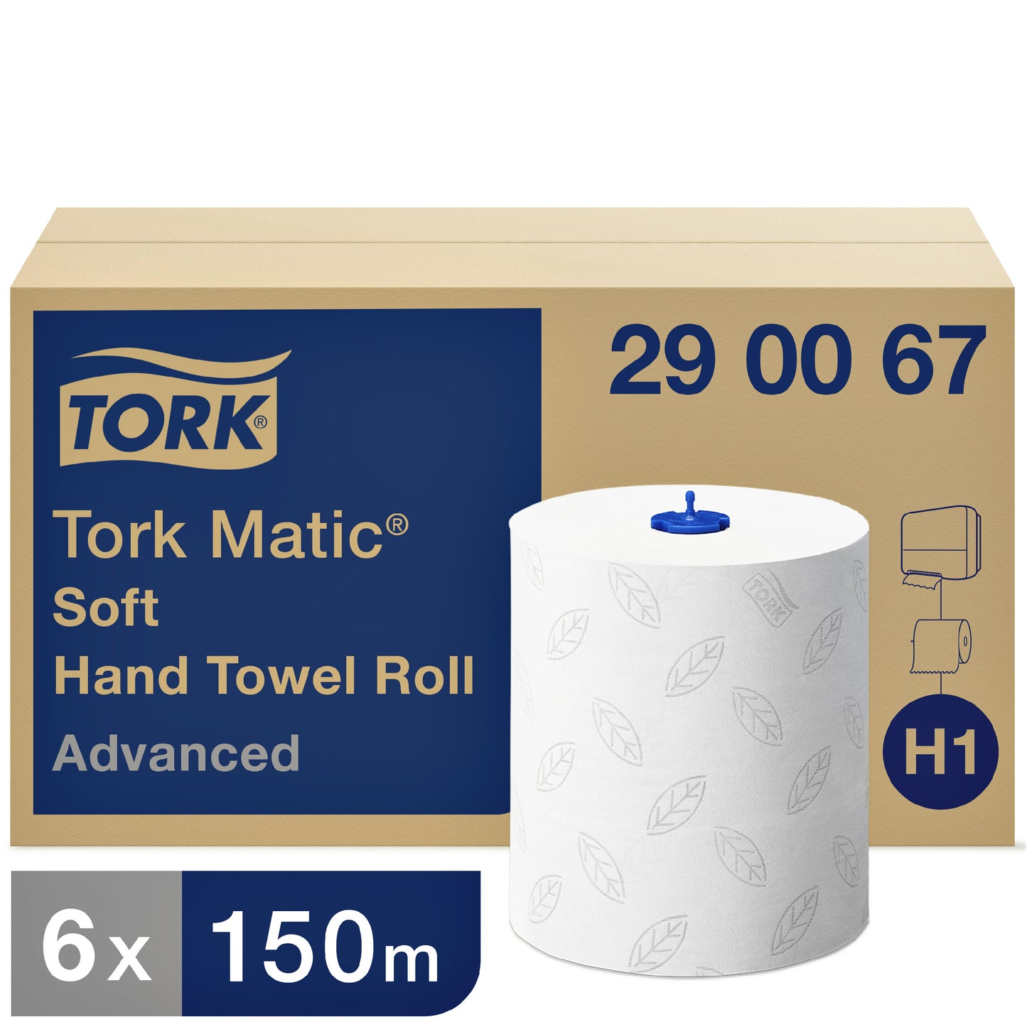 Tork - Handdoekrol H1 Matic Advanced 2-laags 150m wit 290067