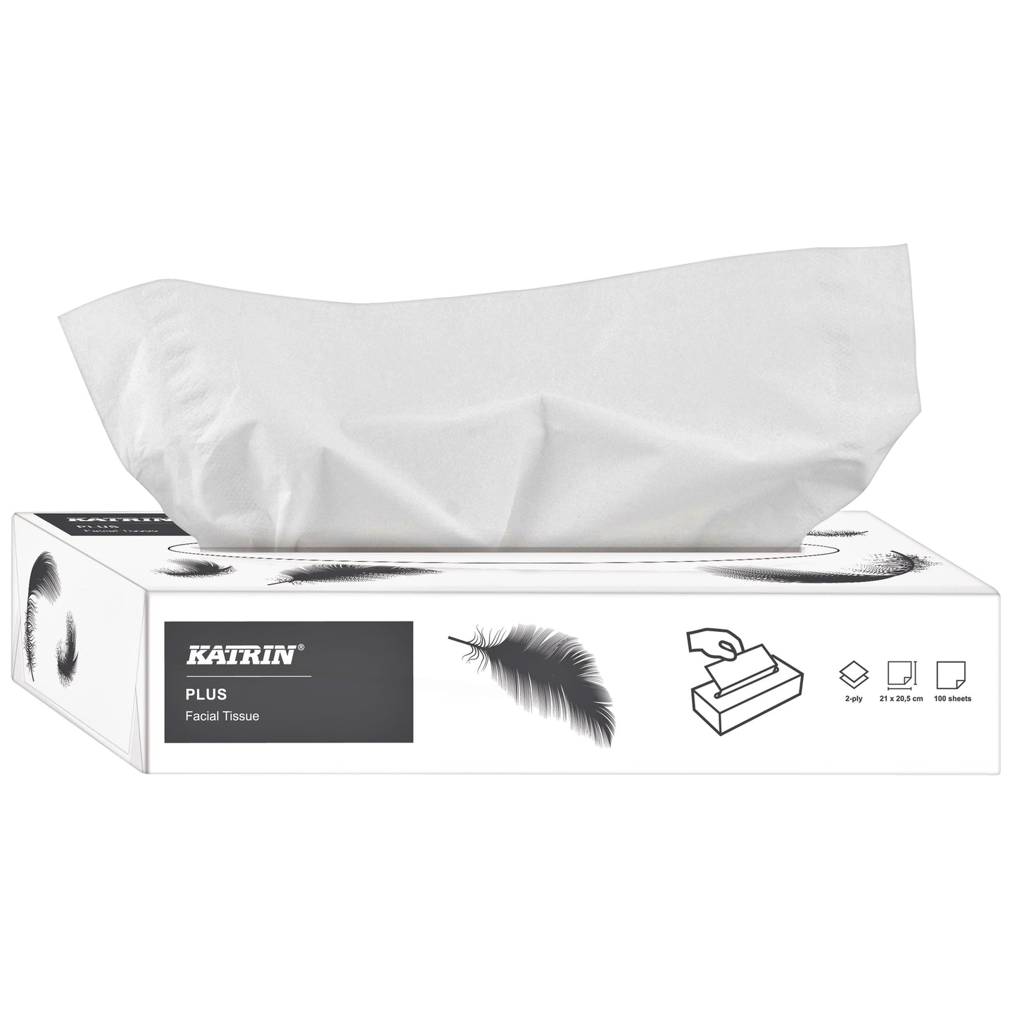 Katrin - Facial tissues plus 2laags 100 vel wit | 40 stuks