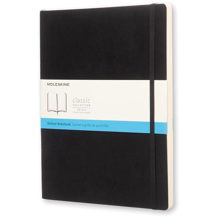 Moleskine - Notizbuch, ft 19 x 25 cm, Punktraster, flexibler Einband, 192 Seiten, schwarz