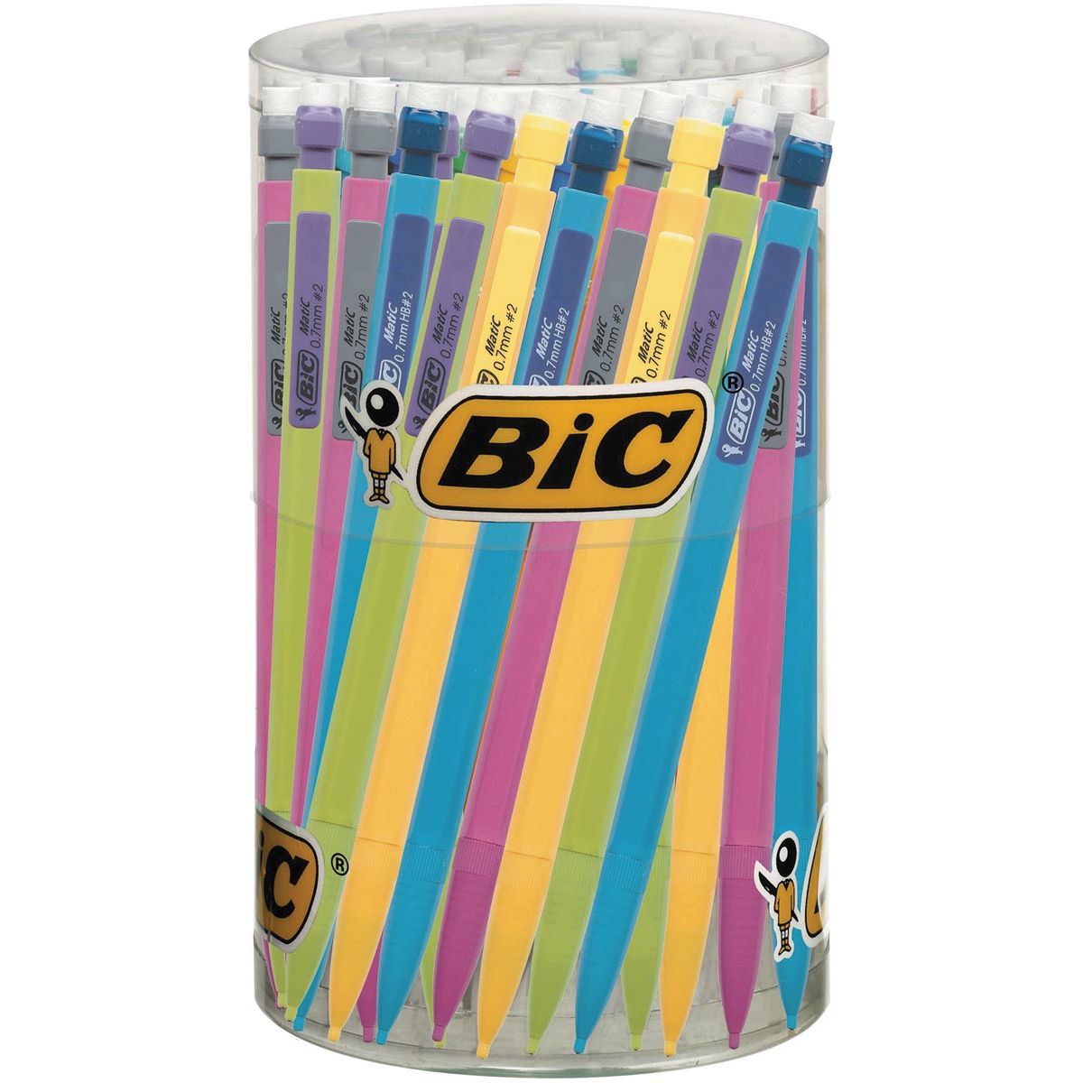Bic - vulpotlood Matic Fun, in geassorteerde kleuren, display van 60 stuks
