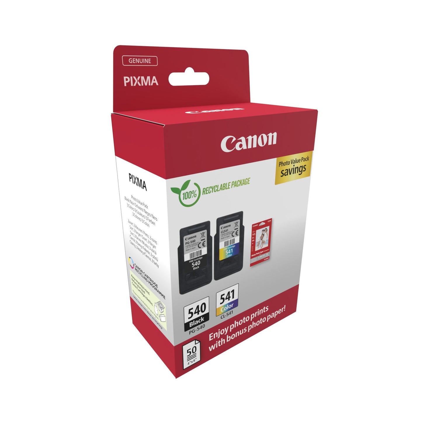 Canon - Cartouche d'encre PG-540 CL-541 noir + kl + papier