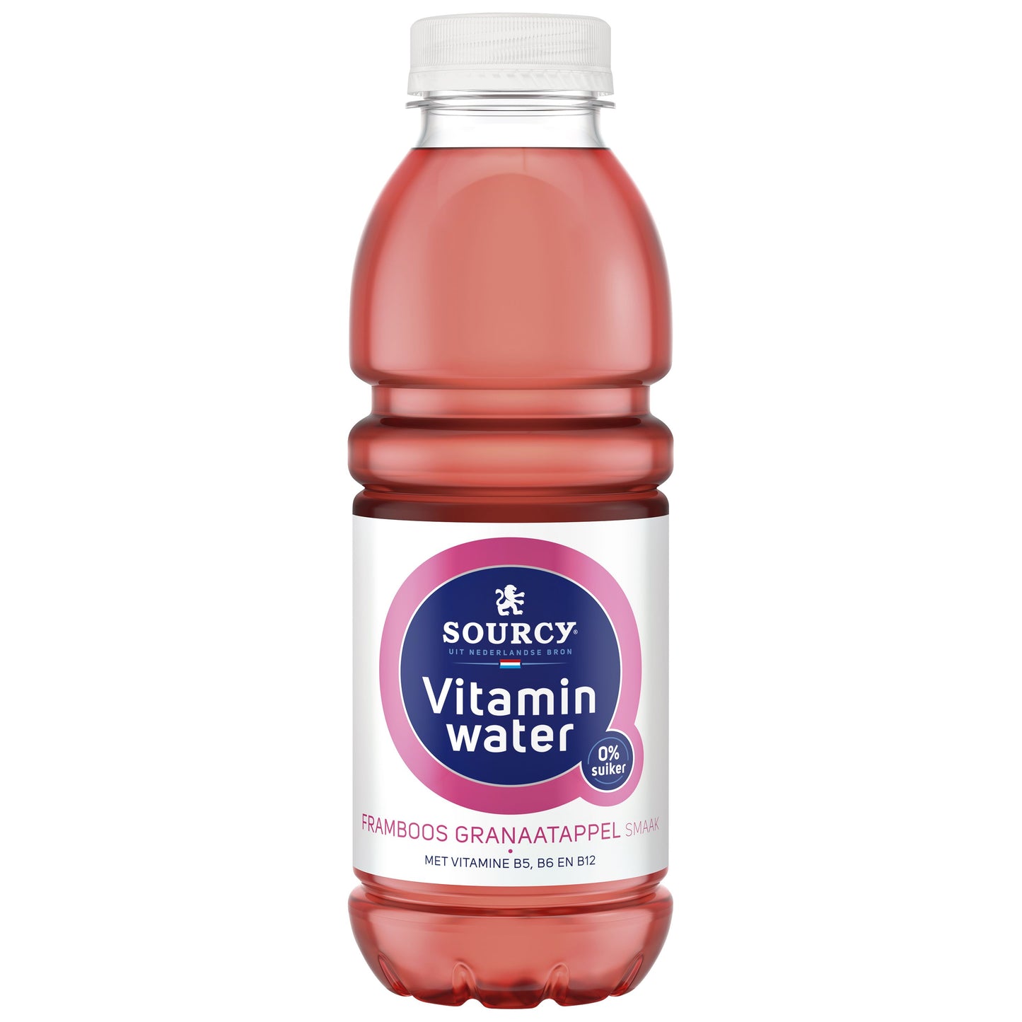 Sourcy - Vitaminwasser Himbeere/Granaa Flasche 500ml | 6 Stück