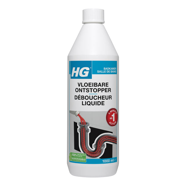 HG - Liquide déboucheur de canalisations de salle de bains 1l