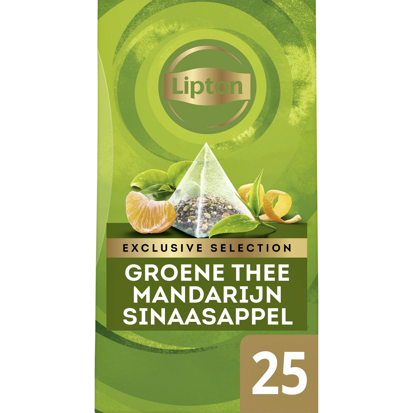 Lipton - Thee Exclusive groene thee mandarijn sinaasappel 25 pramidezakjesx2gr