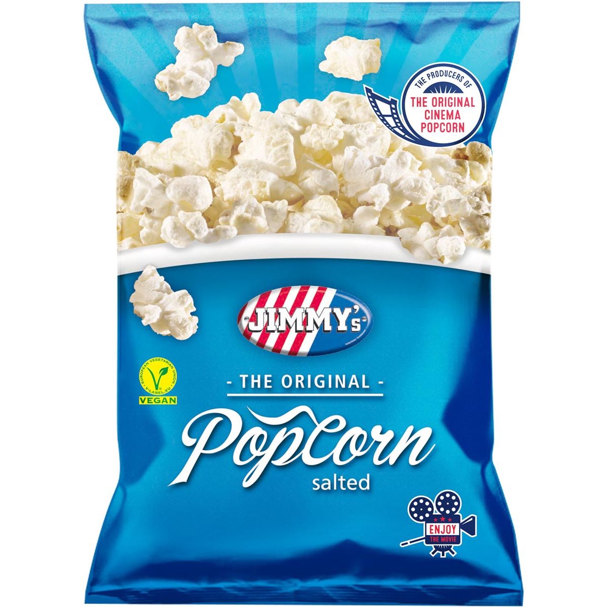 Jimmy's - Popcorn Classic, zout, zak van 80 g
