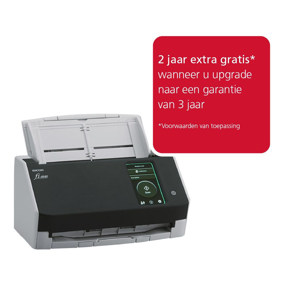 Ricoh - fi-8040 ADF-/handmatige invoer scanner 600 x 600 DPI A4 Zwart, Grijs