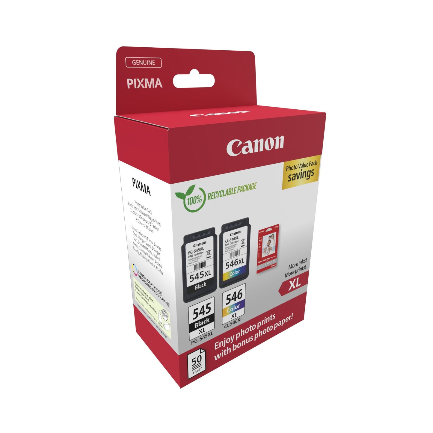 Canon - Cartouche d'encre PG-545XL + CL-546XL noir + couleur