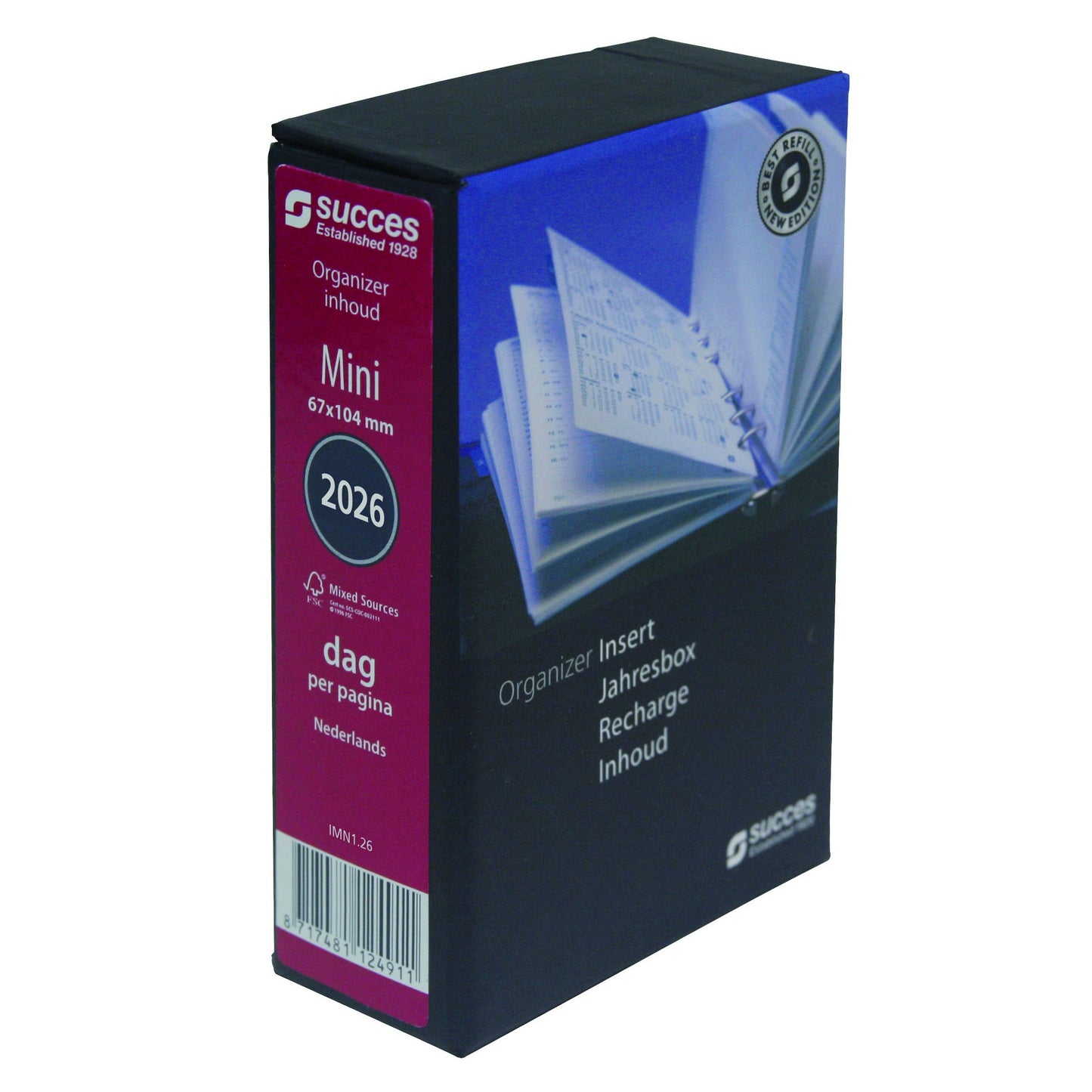 Succes - Agendavulling 2026 Mini 1dag/1pagina