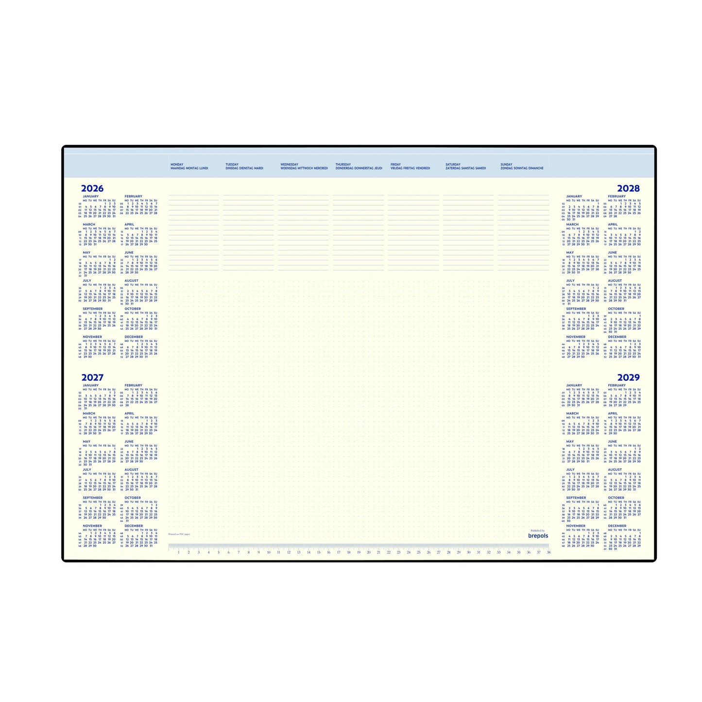 Brepols - Onderlegbl 2027 desk mate 7d/1p 35vel