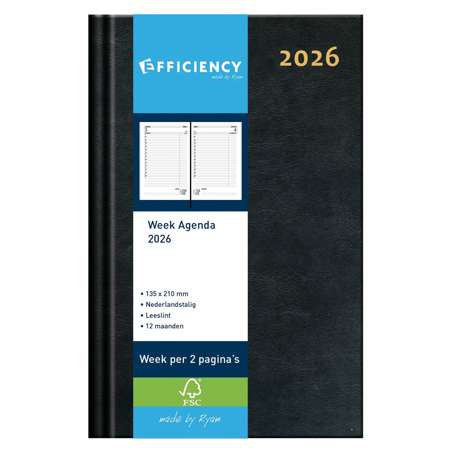 Ryam - Agenda 2026 Effizienz Baladek 7d/2p schwarz
