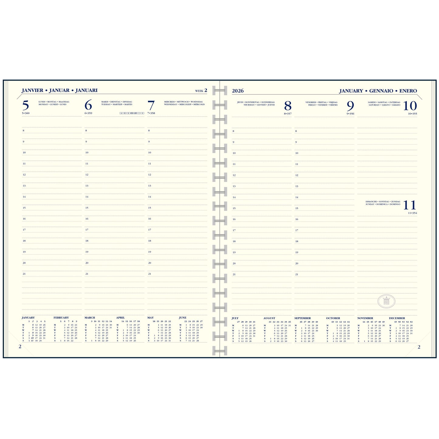 Ryam - Agendavulling 2026 executive 7d/2p staand